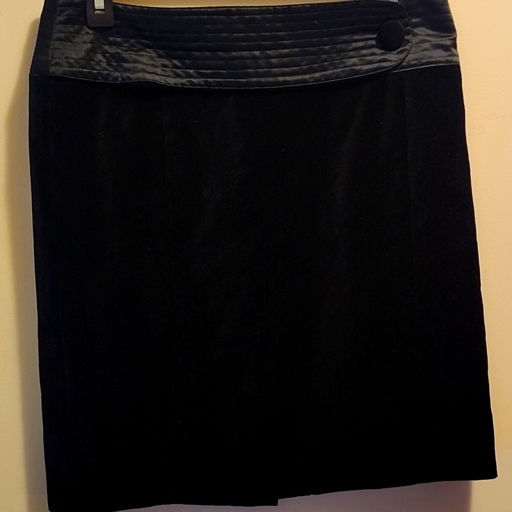 Y2k Behnaz Sarafpour Black Velvet Skirt